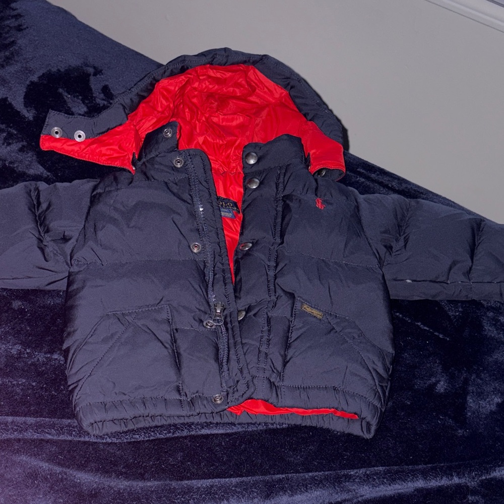 Polo by Ralph Lauren Black and Red Kids Puffer Jacket